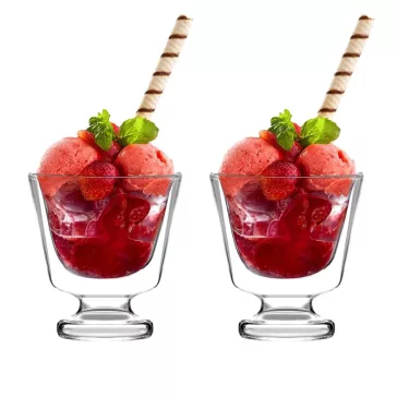   Vialli Design SOHO 29002 duplafalú desszertes pohár 250 ml, 2 db
