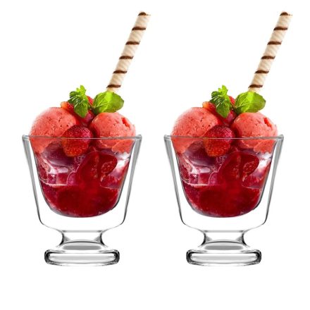 Vialli Design SOHO 29002 duplafalú desszertes pohár 250 ml, 2 db