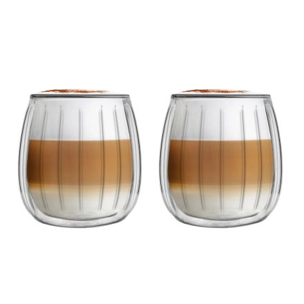 Vialli Design TULIP 8982 duplafalú üveg bögre szett 250ml