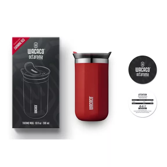 Wacaco Octaroma Lungo termobögre 300ml, Kárminvörös Wacaco Octaroma Lungo termobögre 300ml, Kárminvörös