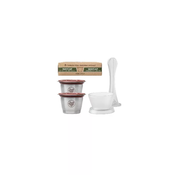 WayCap POP Complete Kit Nespresso utántölthető kapszula, 2 db kapszulával WayCap POP Complete Kit Nespresso utántölthető kapszula, 2 db kapszulával